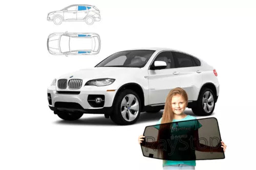 Parasolare pentru BMW X6 E71 2007-2014, set de 4 piese cu magneți