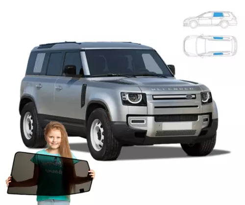Parasolar pentru Land Rover Defender 2 II din 2020 încoace, set din 2 piese cu magneți, RayStop