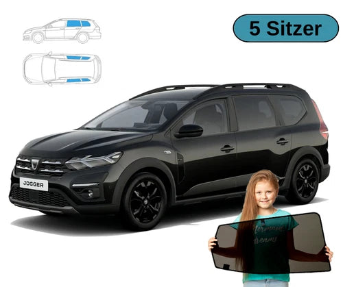 Parasolare pentru Dacia Jogger 5 locuri 2021 - Set 4 parasolare cu magneți