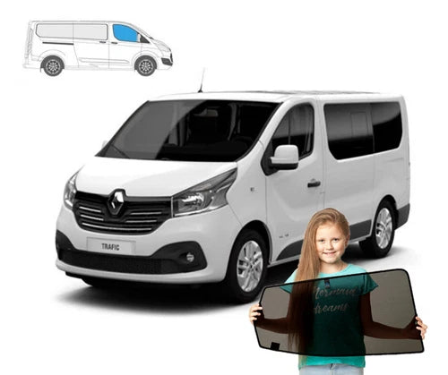 Parasolare pentru Renault Trafic III, an fabricație 2014, geamuri laterale față, 2 piese
