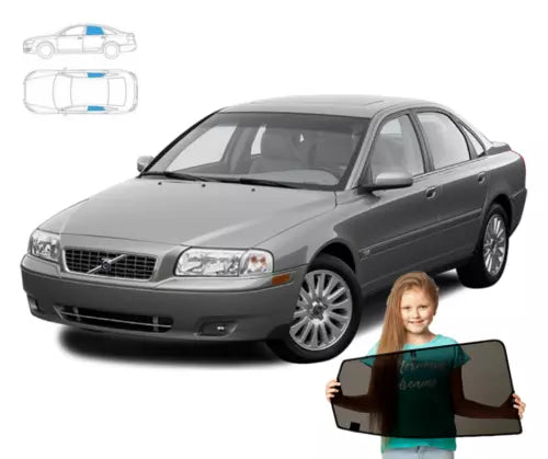 Parasolar pentru Volvo S80 1 (I) sedan din 98-06, 2 piese, magnetic, RayStop