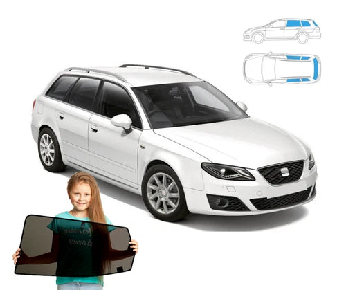 Parasolare pentru Seat Exeo break 2008-2014, set de 5 piese cu magneți