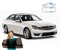 Parasolar pentru Mercedes-Benz Clasa C W204 sedan 07-14, 2 piese, cu magneți