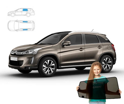 Parasolar pentru Citroen C4 Aircross 2012-2017, set 2 piese cu magneți, RayStop