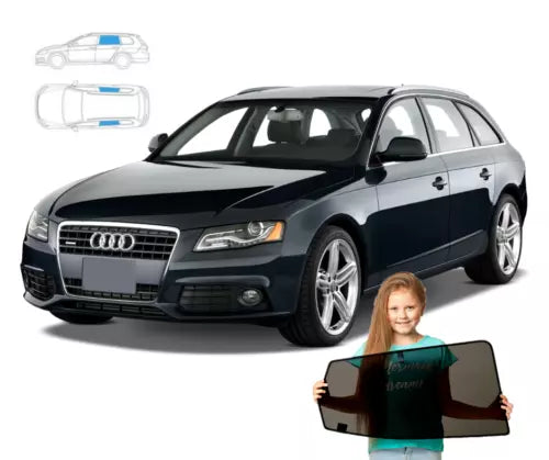 Parasolare pentru Audi A4 B8 Estate 07-15, panouri spate, 2 piese, cu magneți