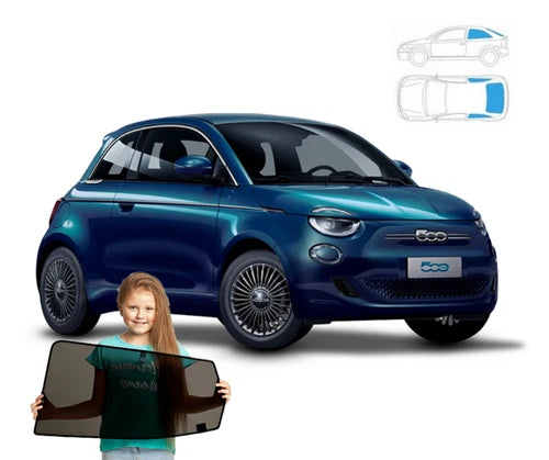 Parasolare pentru Fiat 500 2007, set de 3 piese cu magneți