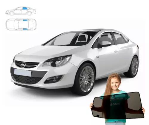 Parasolare pentru Opel Astra J sedan, anii model 2012-2021, parasolare din 2 piese cu magneți