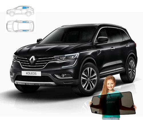 Parasolare pentru Renault Koleos (II) 2016, panouri spate, set de 4 piese