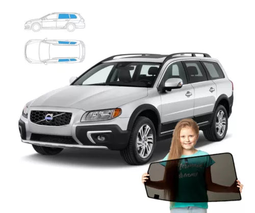 Parasolare pentru Volvo XC70 II 07-16 Estate, set de 4 piese cu magneți