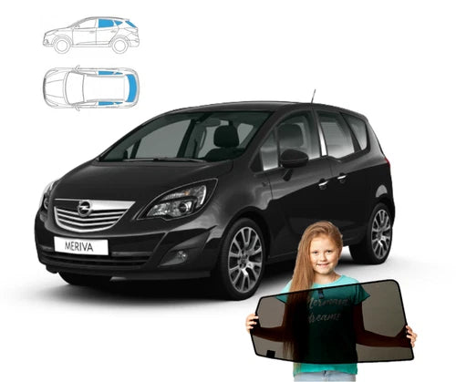 Parasolare pentru Opel Meriva B 10-17, panouri spate + lunetă
