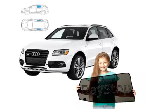 Parasolare pentru Audi Q5 I 8R 08/16, parasolare din 2 piese cu magneți