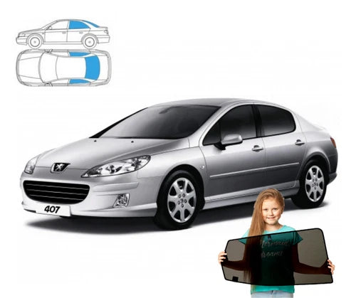 Parasolare pentru Peugeot 407 Sedan 04'-11' Panouri spate + lunetă
