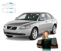 Parasolar pentru Volvo S40 2 II sedan din 04-12, set de 4 piese cu magneți, RayStop