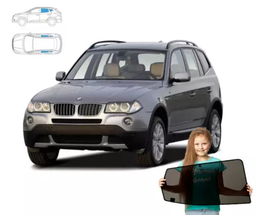 Parasolare pentru BMW X3 E83 SUV 03-10 - set de 4 parasolare cu magneți
