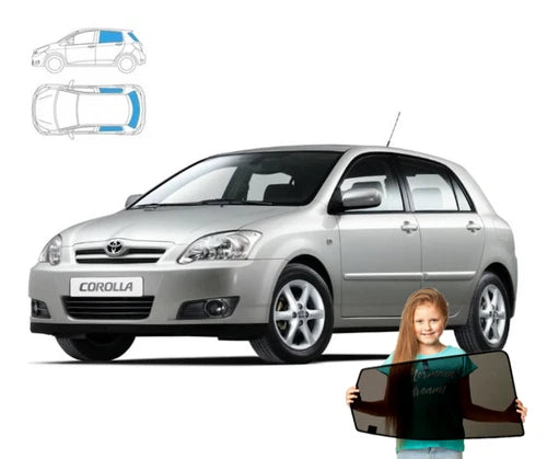 Parasolar pentru Toyota Corolla 9 Hatchback 01'-07' + lunetă (3 piese)