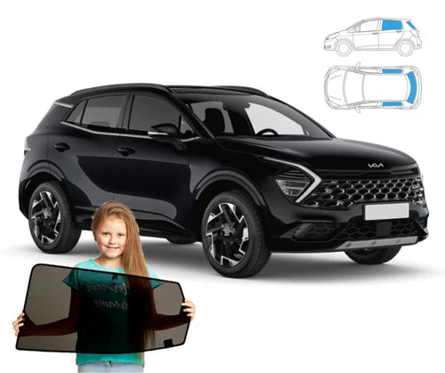 Parasolar pentru Kia Sportage 5V din 2021 - set 3 piese cu magneți