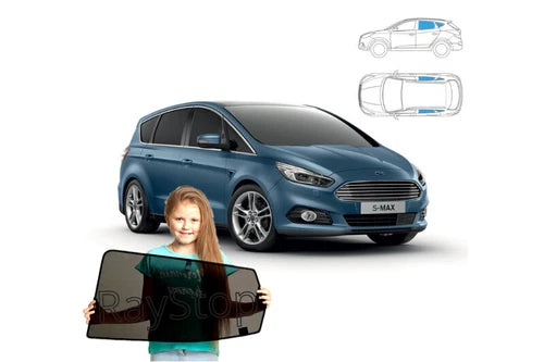 Parasolare pentru Ford S-MAX 2 II din 2015, set de 4 piese cu magneți