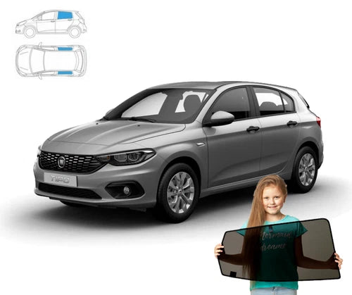 Parasolare pentru Fiat Tipo 2015 HTB - set 2 parasolare cu magneți
