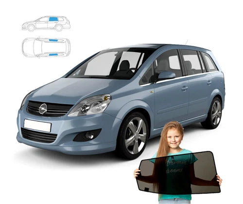 Parasolare pentru Opel Zafira B, anii model 2005-2014, parasolare din 2 piese cu magneți