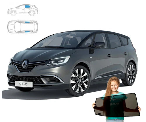 Parasolare pentru Renault Scenic 4, panouri spate 16'-22', 2 bucăți