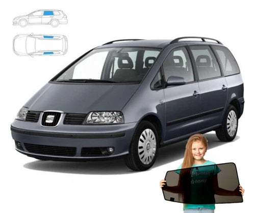 Parasolar pentru Seat Alhambra 1 96'-10, panouri spate, 2 piese