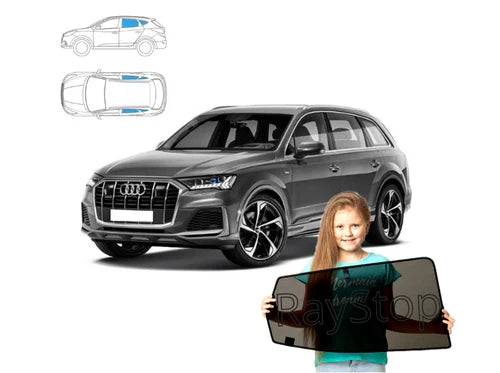 Parasolare cu magneți pentru Audi Q7 2 II (4M) an fabricație 2015, set 4 bucăți, parasolare