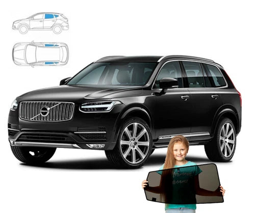 Parasolare pentru Volvo XC90 II 2 din 2014, set de 4 piese cu magneți
