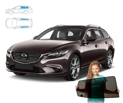 Parasolare pentru Mazda 6 III Estate 12-24 Panouri spate 4 bucăți