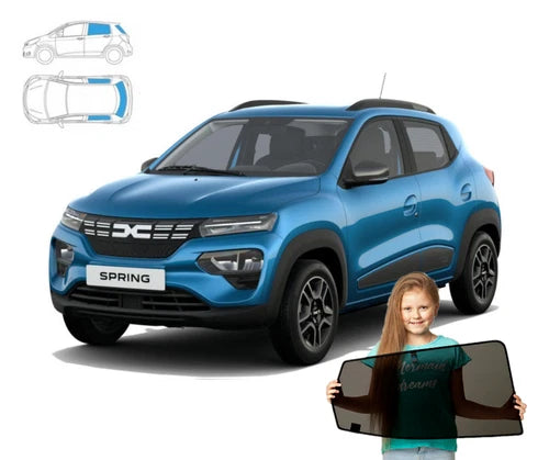 Parasolar pentru Dacia Spring hatchback din 2021 - set 3 piese cu magneți