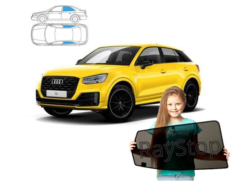 Parasolare pentru Audi Q2 din 2016, parasolare din 2 piese cu magneți