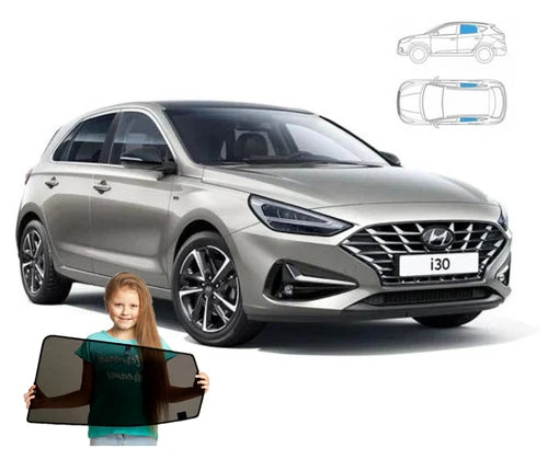 Parasolare pentru Hyundai i30 3 III HB 2016' Panouri spate, 2 bucăți