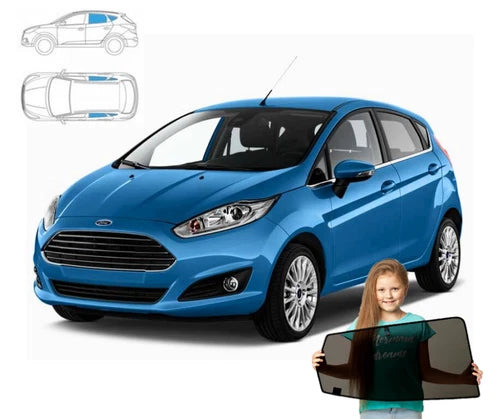 Parasolare pentru Ford Fiesta 6 VI 08-17 HB, panouri spate, set 4 piese