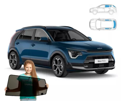 Parasolar pentru Kia Niro 2 II Crossover din 2022 - set 3 piese cu magneți, RayStop