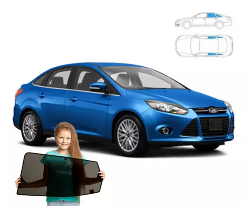 Parasolar pentru Ford Focus MK3 Sedan 2010-2018, set de 4 piese cu magneți