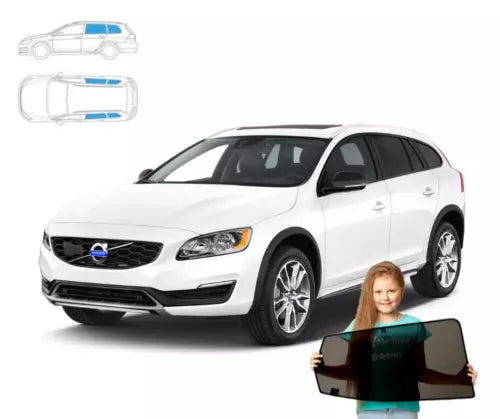 Parasolar pentru Volvo V60 1 I Estate 2010-2018, set 4 piese cu magneți, RayStop