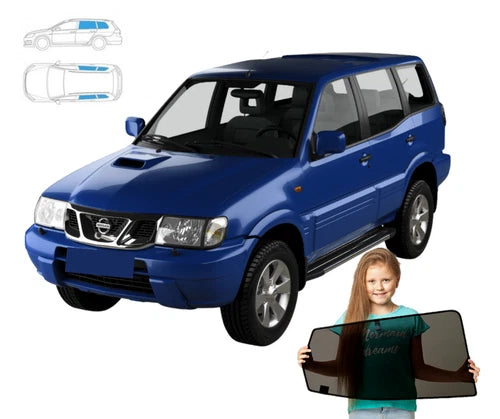 Parasolar pentru Nissan Terrano 2 II 95-06, set de 4 piese