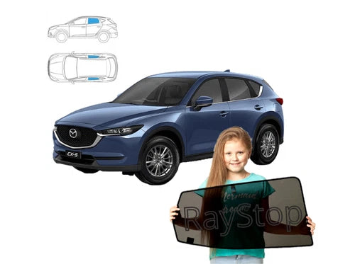 Parasolare cu magneți pentru Mazda CX-5 II 2 din 2017, set de 2 bucăți, parasolare