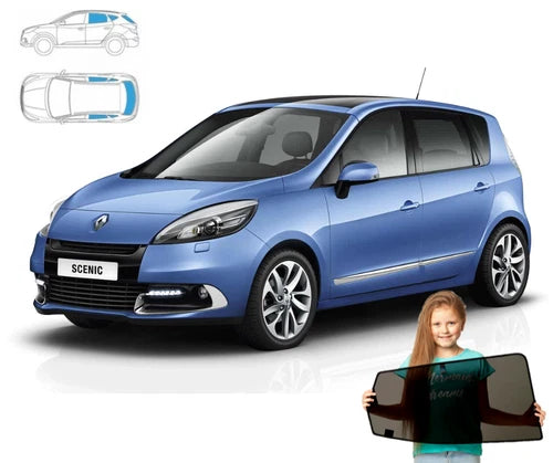 Parasolare pentru Renault Scenic 3, panouri spate + lunetă
