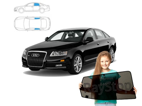 Parasolare pentru Audi A6 C6 sedan, set de 2 piese, parasolare magnetice pentru geamuri