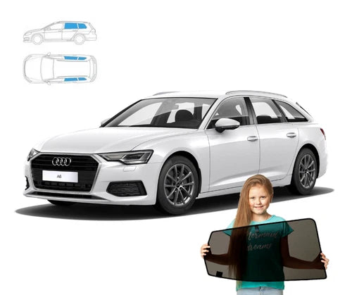 Parasolare pentru Audi A6 C8 Break din 2018 - set de 4 parasolare cu magneți