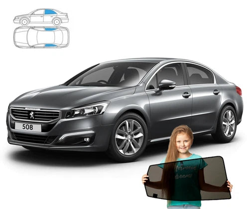 Parasolare pentru Peugeot 508 I 1 Sedan 10-18, set 2 parasolare cu magneți