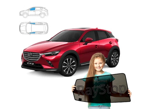 Parasolar pentru Mazda CX-3 din 2014 încoace, geamuri laterale față, set 2 piese