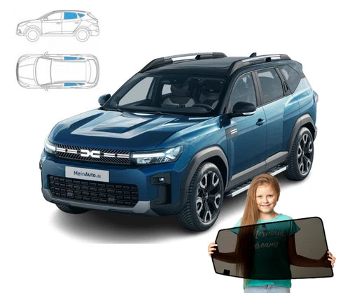 Parasolare pentru Dacia Bigster SUV din 2024 - set de 4 piese cu magneți, RayStop