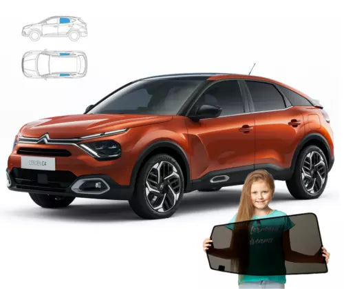 Parasolar pentru Citroen C4 3 III hatchback din 2020 - set 2 piese cu magneți
