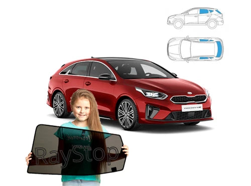 Parasolare pentru Kia Proceed 3 III din 2018 - set de 5 piese cu magneți