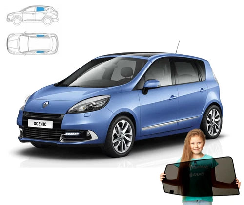 Parasolare pentru Renault Scenic 3, panouri spate, 2 piese