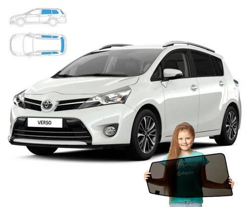 Parasolar pentru Toyota Verso 09-18, set de 5 piese cu magneți