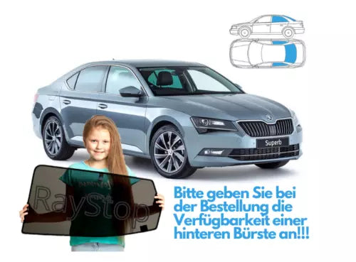 Parasolare pentru Skoda Superb III 3 Liftback, set 3 piese