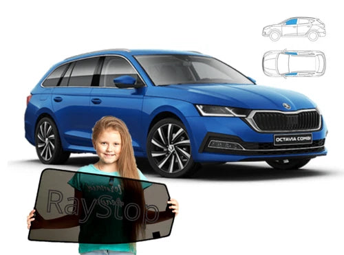 Parasolare pentru geamuri laterale față Skoda Octavia 4 IV Combi, set 2 piese