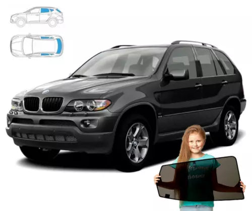 Parasolare pentru BMW X5 E53 SUV 99'-06' + jaluzele lunete, set de 5